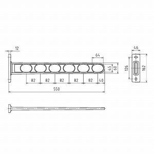 ���Ǘp���� �z�X�N���[�� EK-55�^ ����550mm 2�{�g�Z�b�g �u���b�N [EK-55-BL] ��t�p�[�c�ʓr �p�x�����@�\�Ȃ� �x�����_ ���O������ ����Z��