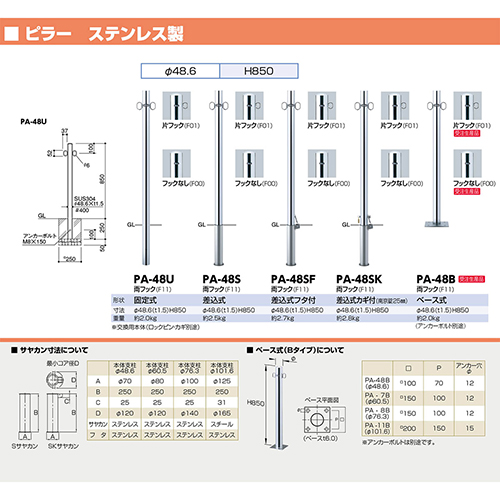 s[ Ԏ~ p{̂̂ 48.6(t1.5)~H850mm J[:XeX [PA-48S-F00HONTAI] T|[ 󒍐Yi LZs [1 [J[