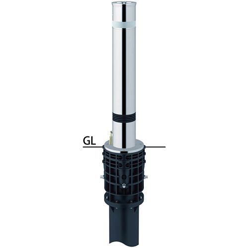 t^[ ㉺Ԏ~ 114.3(t2.5)~H700mm J[:XeX [LA-12KCS-E] T|[ 󒍐Yi LZs [1 [J[