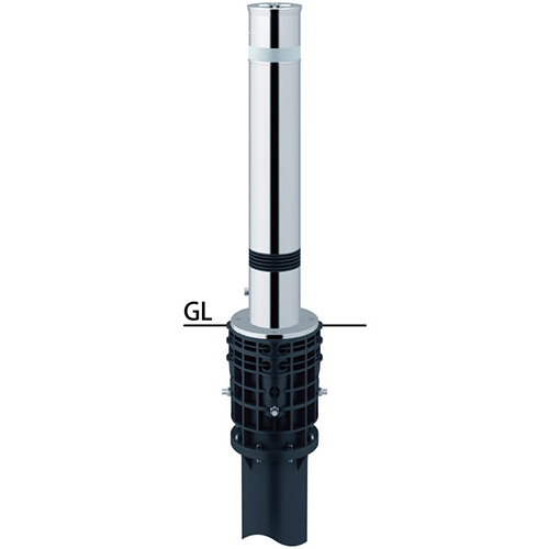 t^[ ㉺Ԏ~ 114.3(t2.5)~H700mm J[:XeX [LA-12LCS-E] T|[ 󒍐Yi LZs [1 [J[