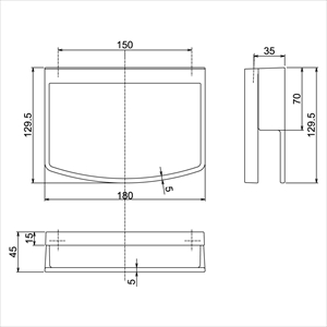 ϒI W180xH45xD129.5 [R726CC] CX RELIANCE le bain