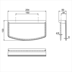 ϒI W254xH50xD133 [R727] CX RELIANCE le bain