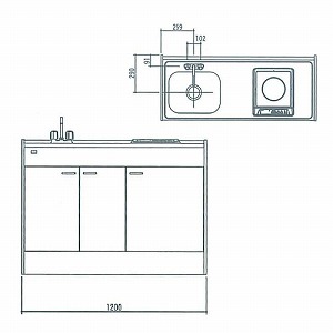 T䐻쏊 ~jLb` n[t^Cv Mini(~j) [FK120D1B(R/L)H] Ԍ1200mm 1100Vv[gq[^[ 2ou [J[ [2T