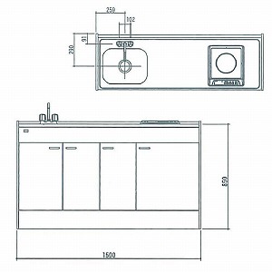 T䐻쏊 ~jLb` n[t^Cv Mini(~j) [FK150D1B(R/L)H] Ԍ1500mm 1100Vv[gq[^[ 2ou [J[ [2T