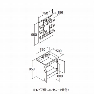 ʉϑ PV NV LIXIL [MPV1-751YJU{PV1N-750VP1H] Ԍ750 1ʋ ~߃R[gt S1800 2nh 4gԔz [J[