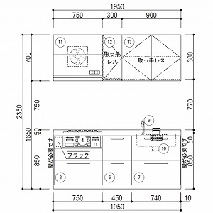 TOTO VXeLb` ~be Ԍ195cm W1950mm I^ s65cm {v O[v1 [J[