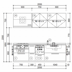 TOTO VXeLb` ~be Ԍ255cm W2550mm I^ s65cm {v O[v1 H킠 [J[