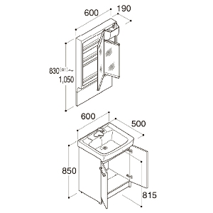 ʉϑ Itg Ԍ750mm Zbgv NV LIXIL 󒍐Yi zCg4tԔz [J[