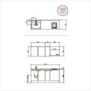 T䐻쏊 RpNgLb` |ύ [SC-1800STGWP2] Ԍ1800mm 2KXR(O) VOo[ [2Tԁ` [J[