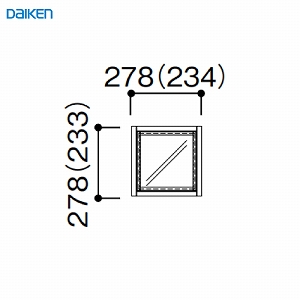 [EChE FIX^Cv ؘg 1i1 XNGA 278 匚 DAIKEN [FIXMIKI11278] W278~H278mm 󒍐Yi @ll菤i [J[