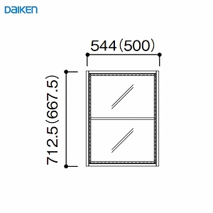 [EChE FIX^Cv ؘg 2i1 匚 DAIKEN [FIXMIKI21] W544~H712.5mm 󒍐Yi @ll菤i [J[