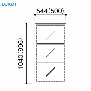 [EChE FIX^Cv ؘg 3i1 匚 DAIKEN [FIXMIKI31] W544~H1040mm 󒍐Yi @ll菤i [J[