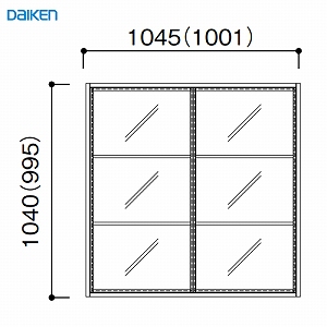 [EChE FIX^Cv ؘg 3i2 匚 DAIKEN [FIXMIKI32] W1045~H1040mm 󒍐Yi @ll菤i [J[