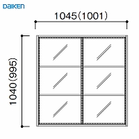 [EChE FIX^Cv ؘg 3i2 匚 DAIKEN [FIXMIKI32] W1045~H1040mm 󒍐Yi @ll菤i [J[