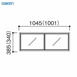 [EChE FIX^Cv Œg154 1i2 匚 DAIKEN [FIXKT15412] W1045~H385mm 󒍐Yi @ll菤i [J[