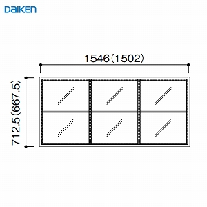 [EChE FIX^Cv ؘg 2i3 匚 DAIKEN [FIXMIKI23] W1546~H712.5mm 󒍐Yi @ll菤i [J[