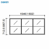 [EChE FIX^Cv ؘg 2i3 匚 DAIKEN [FIXMIKI23] W1546~H712.5mm 󒍐Yi @ll菤i [J[