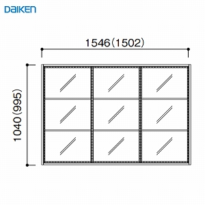 [EChE FIX^Cv ؘg 3i3 匚 DAIKEN [FIXMIKI33] W1546~H1040mm 󒍐Yi @ll菤i [J[