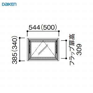 [EChE tbv^Cv Œg154 1i1 匚 DAIKEN [FLPKT15411] W544~H385mm 󒍐Yi @ll菤i [J[