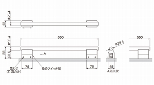 y[J[zHOT-eRACK zbgC[bN Eh^Cv 550mm [^   [HER1-RD550/2S-WC] ^IEH[}[ ^Iq[^[ CmxbNX