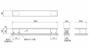 y[J[zHOT-eRACK zbgC[bN tbg^Cv 550mm [^   [HER1-FT550/2S-WC] ^IEH[}[ ^Iq[^[ CmxbNX