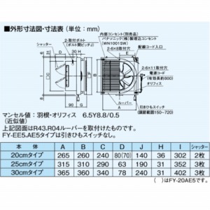 C CeA`C 20cm u쎮 pi\jbN Panasonic [FY-20AE6] EX܁Ep rCEVb^[ XCb`E[o[ʔ