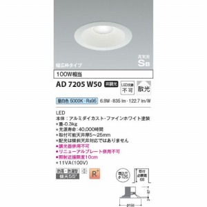 LED_ECg hJEh^ CSB` RCY~ koizumi [KAD7205W50] F 񒲌 125 LEDs 핹ps dCHKv Ɩ