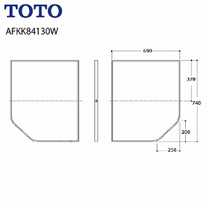 Cӂ p[c fMCW1400p 2 i TOTO [AFKK84130W]  oX[    ւ[QT