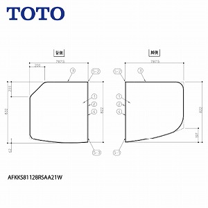 Cӂ gݍ킹 g݂ӂ TOTO [AFKKS81128RSAA21W][QT