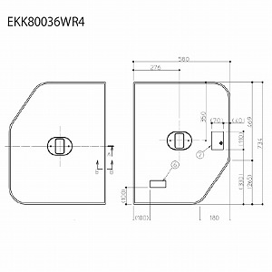 Cӂ g݂ӂ oX[ NCh 1200p t^ fMӂӂ TOTO [EKK80036W(L/R)4] EKK80036WR4 / EKK80036WL4[QT