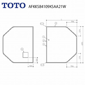 Cӂ gݍ킹 g݂ӂ 1080~695 L=540 2 TOTO [AFKKS84109KSAA21W][QT