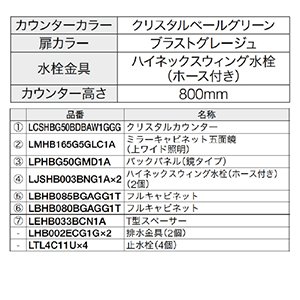 ʉϑ GXNA Ԍ1650mm TOTO [ESCUA12] ~[Lrlbgܖʋ(ハChƖ) Zbgv [J[