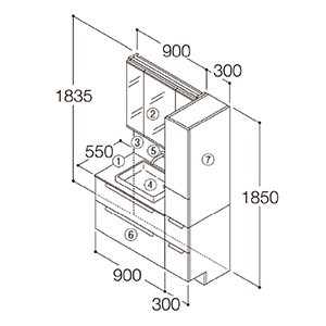 ʉϑ GXNA Ԍ1200mm TOTO [ESCUA22] ~[LrlbgOʋ Zbgv [J[