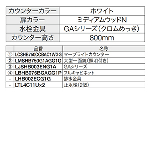 ʉϑ GXNA Ԍ750mm TOTO [ESCUA24] ^ʋ(Ɩt) Zbgv [J[