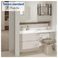 ���ʉ��ϑ� �t�@�~�[���@�Ԍ�142mm �^�J���X�^���_�[�h [Famile06] �t���b�g�J�E���^�[ �l���嗝��(�}�b�g)�z���C�g �Z�b�g�v����