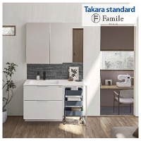 ���ʉ��ϑ� �t�@�~�[���@�Ԍ�120mm �^�J���X�^���_�[�h [Famile07] �t���b�g�J�E���^�[ �l���嗝��(�}�b�g)�z���C�g �Z�b�g�v����