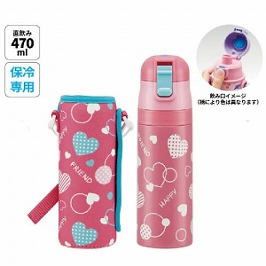 ���b�N�t�����v�b�V���_�C���N�g�X�e�����X�{�g�� �E�G�b�g���n�{�g���J�o�[�t 470ml �n�[�g���� �X�P�[�^�[ Skater [4973307376047] KSDC4