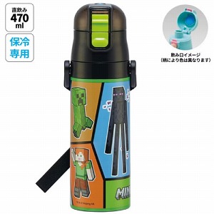 ���y�ʃR���p�N�g���b�N�t�����v�b�V���_�C���N�g�X�e�����X�{�g�� 470ml Minecraft �}�C���N���t�g �X�P�[�^�[ Skater [4973307698996] SDC4