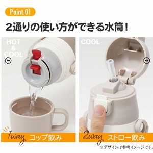 �q���p2WAY�{�g�� �R�b�v���X�g���[ 400ml/350ml ���܂̃v�[���� �X�P�[�^�[ Skater [4973307572494] SKCP3