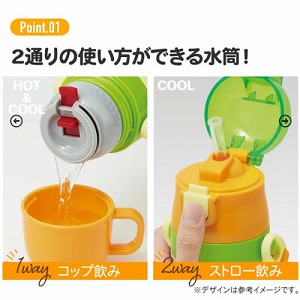 �q���p2WAY�{�g�� �R�b�v���X�g���[ 400ml/350ml ���Ȃ����Ȃ��΂����I �������� ���[���� �X�P�[�^�[ Skater [4973307574573] SKCP3