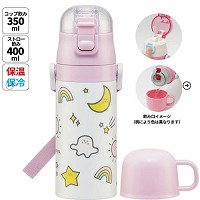 �q���p2WAY�{�g�� �R�b�v���X�g���[ 400ml/350ml �V�i�Ղ��� �X�P�[�^�[ Skater [4973307670572] SKCP3