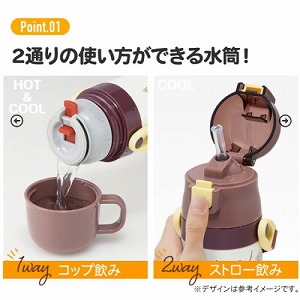 �q���p2WAY�{�g�� �R�b�v���X�g���[ 400ml/350ml ������̃W���[�W25 �X�P�[�^�[ Skater [4973307688744] SKCP3