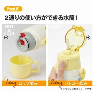 �q���p2WAY�{�g�� �R�b�v���X�g���[ 400ml/350ml �~�b�L�[���t�����Y �f�B�Y�j�[ �X�P�[�^�[ Skater [4973307689642] SKCP3