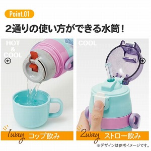 �q���p2WAY�{�g�� �R�b�v���X�g���[ 400ml/350ml �A�i�Ɛ�̏���25 �f�B�Y�j�[ �X�P�[�^�[ Skater [4973307690341] SKCP3