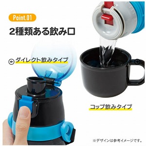 �q���p2WAY�{�g�� �R�b�v�������� 350ml/420ml �W�����V�b�N�E���[���h23 ���� �X�P�[�^�[ Skater [4973307636455] SKDC3