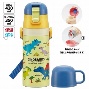 �q���p2WAY�{�g�� �R�b�v�������� 350ml/420ml �f�B�m�T�E���X �s�N�`���[�u�b�N ���� �X�P�[�^�[ Skater [4973307639326] SKDC3