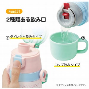 �q���p2WAY�{�g�� �R�b�v�������� 350ml/420ml �v�����Z�X23 �f�B�Y�j�[ �X�P�[�^�[ Skater [4973307628498] SKDC3