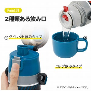 �q���p2WAY�{�g�� �R�b�v�������� 350ml/420ml �|�P�b�g�����X�^�[25 �|�P���� �X�P�[�^�[ Skater [4973307696374] SKDC3