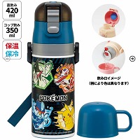 �q���p2WAY�{�g�� �R�b�v�������� 350ml/420ml �|�P�b�g�����X�^�[25 �|�P���� �X�P�[�^�[ Skater [4973307696374] SKDC3