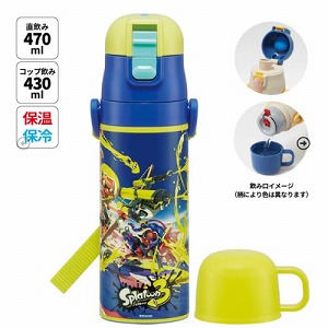 ���y�ʃR���p�N�g2WAY�X�e�����X�{�g�� �R�b�v�������� 430ml/470ml �X�v���g�D�[��3 �X�P�[�^�[ Skater [4973307621987] SKDC4